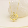 14K Gold Elif and Vav Necklace, ALLAH Necklace