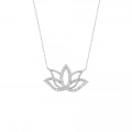 14K Gold Lotus Flower Necklace
