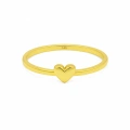 14K Gold Minimal Heart Ring, Valentine’s Day Gift, Thin and Small Rings