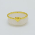 14K Gold Minimal Heart Ring, Valentine’s Day Gift, Thin and Small Rings