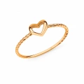 14K Gold Minimalist Thin Heart Ring, Elegant Love Jewelry