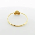 14K Gold Minimalist Thin Heart Ring, Elegant Love Jewelry