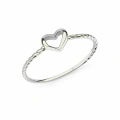 14K Gold Minimalist Thin Heart Ring, Elegant Love Jewelry