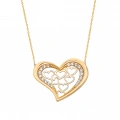 14K Gold Multi-Heart Necklace