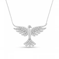 14K Gold Phoenix Necklace, Rebirth Necklace