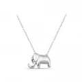 14K Gold Small Baby Elephant Necklace, Cute Luck Necklace
