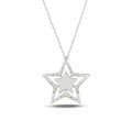 14K Gold Star Necklace, Elegant Gold Star Necklace for Women