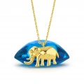 14K Gold Tiny Elephant Necklace, Baby Animal Necklace, Cute Mini Gold Jewelry