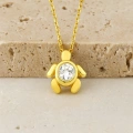 14K Gold Turtle Necklace