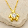14K Gold Turtle Necklace