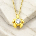 14K Gold Turtle Necklace