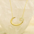 14K Gold Vav Necklace, Ayetel Kursi, ALLAH Necklace, Elif Ba Necklace