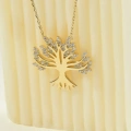 14K Gold Tree of Life Necklace, Family Tree Jewelry