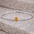 0.85 Karat Sitrin Taşlı Pırlanta Bileklik