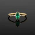 0.47 Carat Marquise Cut Emerald Diamond Ring