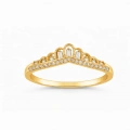0.16 Carat Baguette Cut Diamond Crown Ring