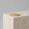 0.16 Carat Baguette Cut Diamond Crown Ring