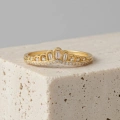 0.16 Carat Baguette Cut Diamond Crown Ring