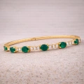 3.70 Karat Yeşil Zümrüt Taşlı Suyolu Bilezik