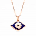 14 Ayar Altın Mavi Göz Nazar Kolye
