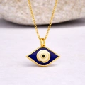 14 Ayar Altın Mavi Göz Nazar Kolye