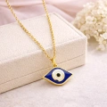 14 Ayar Altın Mavi Göz Nazar Kolye