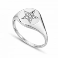 14K Solid Gold Star Ring