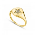 14K Solid Gold Star Ring