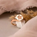 14K Solid Gold Star Ring