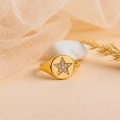 14K Solid Gold Star Ring