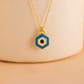 14 Ayar Altın Nazar Kilit Kolye