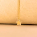 14K Solid Gold Celestial Star Necklace