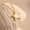 14K Solid Gold Celestial Star Necklace