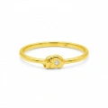 14K Solid Gold Thin Elephant Ring, Elegant Love Ring for Animal Lovers