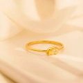 14K Solid Gold Thin Elephant Ring, Elegant Love Ring for Animal Lovers