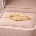 14K Solid Gold Thin Elephant Ring, Elegant Love Ring for Animal Lovers