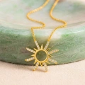 14 Ayar Altın Zarif Güneş Kolye