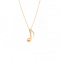 14K Gold Music Note Necklace