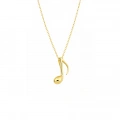 14K Gold Music Note Necklace