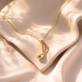 14K Gold Music Note Necklace