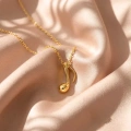 14K Gold Music Note Necklace