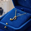 14K Gold Music Note Necklace