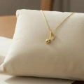14K Gold Music Note Necklace