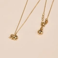 14K Solid Gold Tiny Elephant Necklace