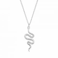 14K Solid Gold Minimal Snake Necklace