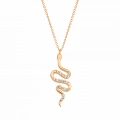 14K Solid Gold Minimal Snake Necklace