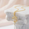 14K Solid Gold Minimal Snake Necklace