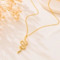 14K Solid Gold Minimal Snake Necklace