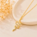14K Solid Gold Minimal Snake Necklace
