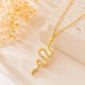 14K Solid Gold Minimal Snake Necklace
